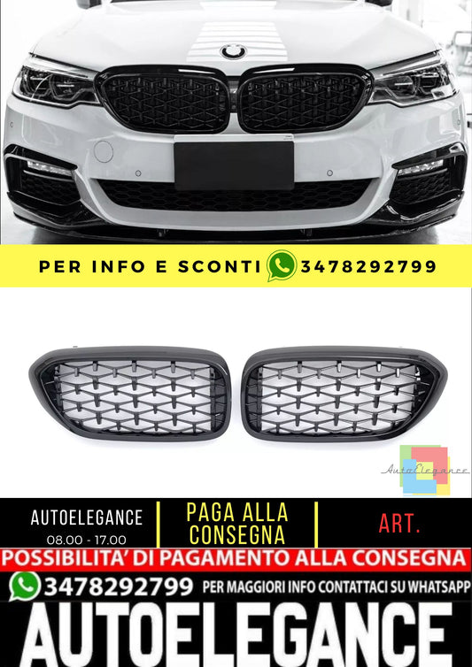 GRIGLIA DIAMANTATA NERO LUCIDO ADATTO PER BMW SERIE 5 G30 G31