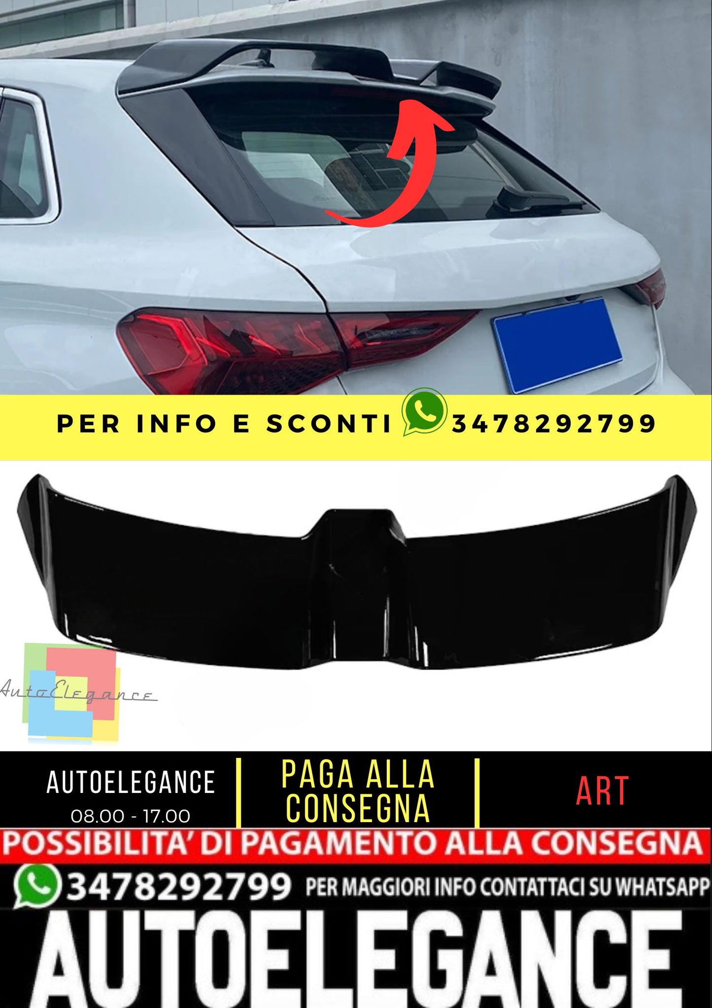 💎 SPOILER adatto per Audi A3 8Y 2020+