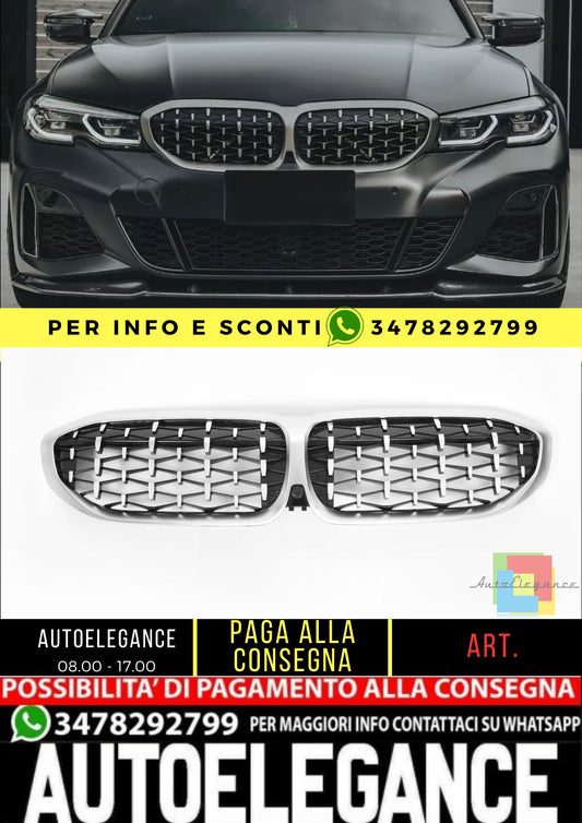 ☀️GRIGLIA DEL RADIATORE DIAMANTE ADATTO PER BMW SERIE 3 G20 G21 pre-LCI☀️