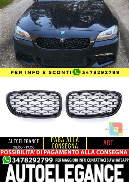 🤩GRIGLIA SPORTIVA DIAMANTE NERO LUCIDO ADATTO PER BMW SERIE 5 F10 F🤩