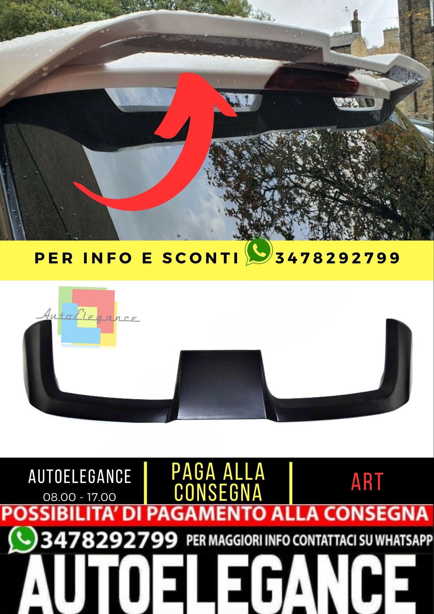 💎 SPOILER adatto per Ford Kuga Escape MK2 2013-2019