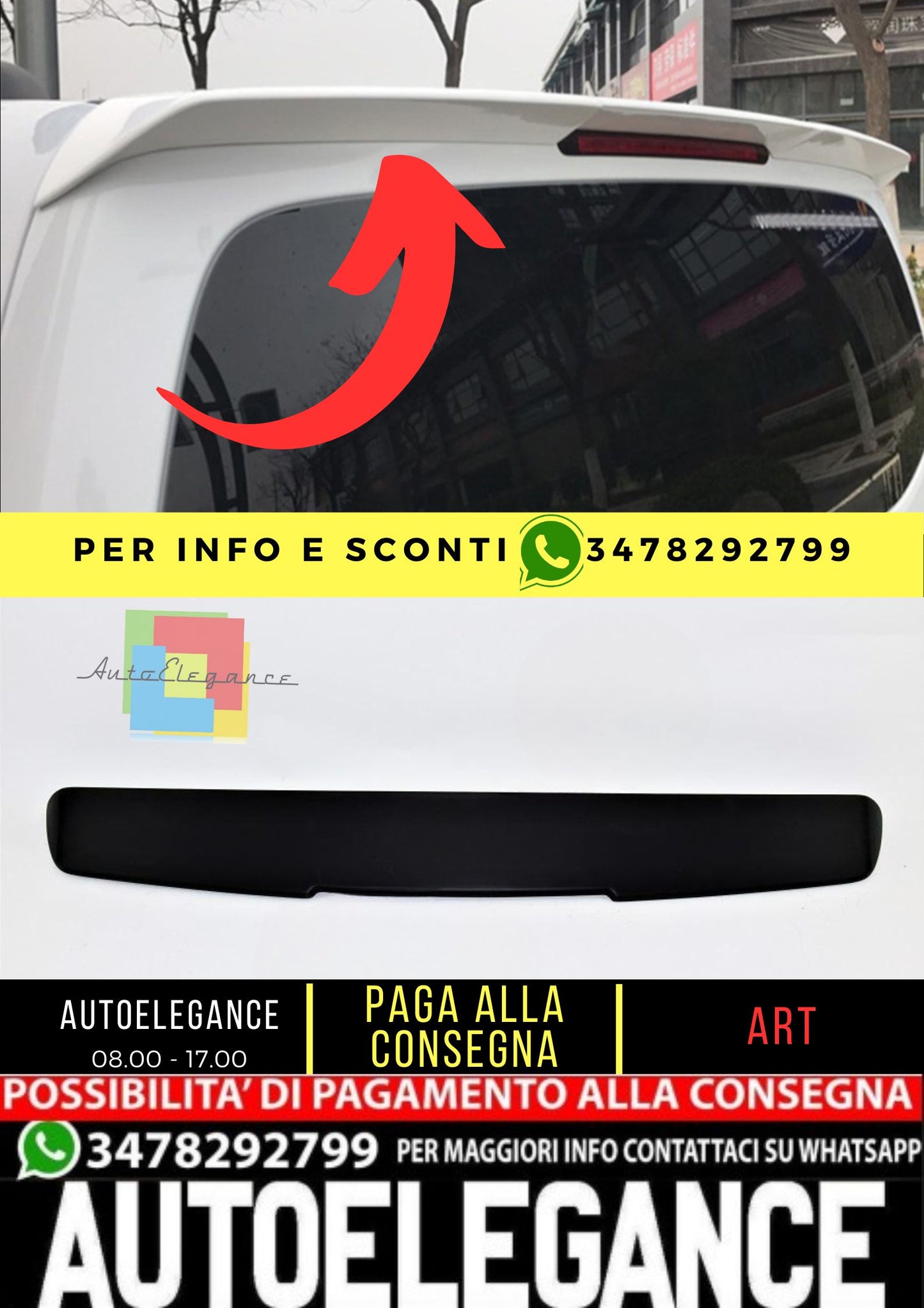 💎 SPOILER adatto per Mercedes V class VITO W447 2014+