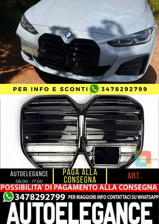 💯 GRIGLIA NERO LUCIDO ADATTO PER BMW i4 G26i GRAN COUPE 💯