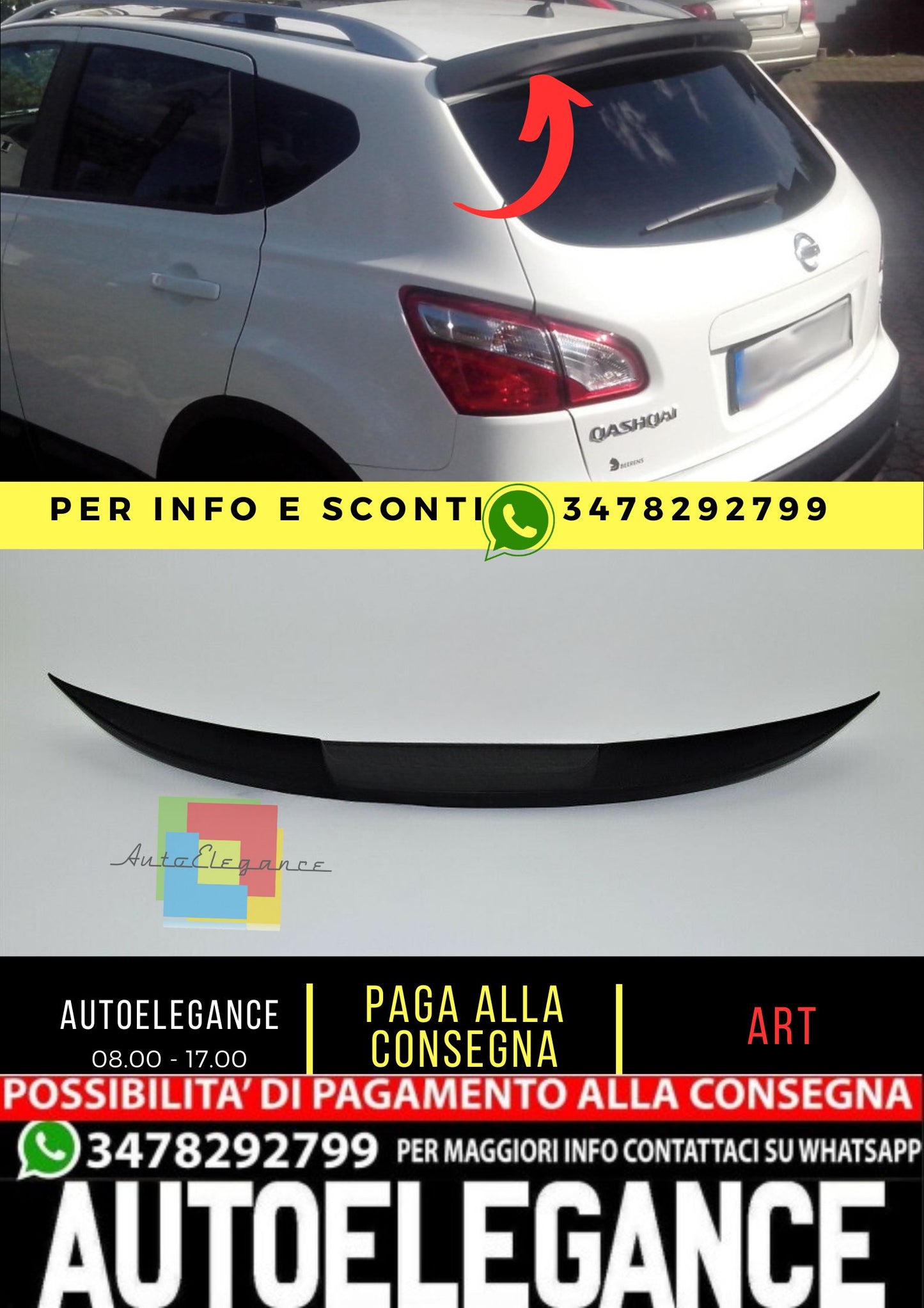 💎 SPOILER adatto per NISSAN QASHQAI 2006-2013