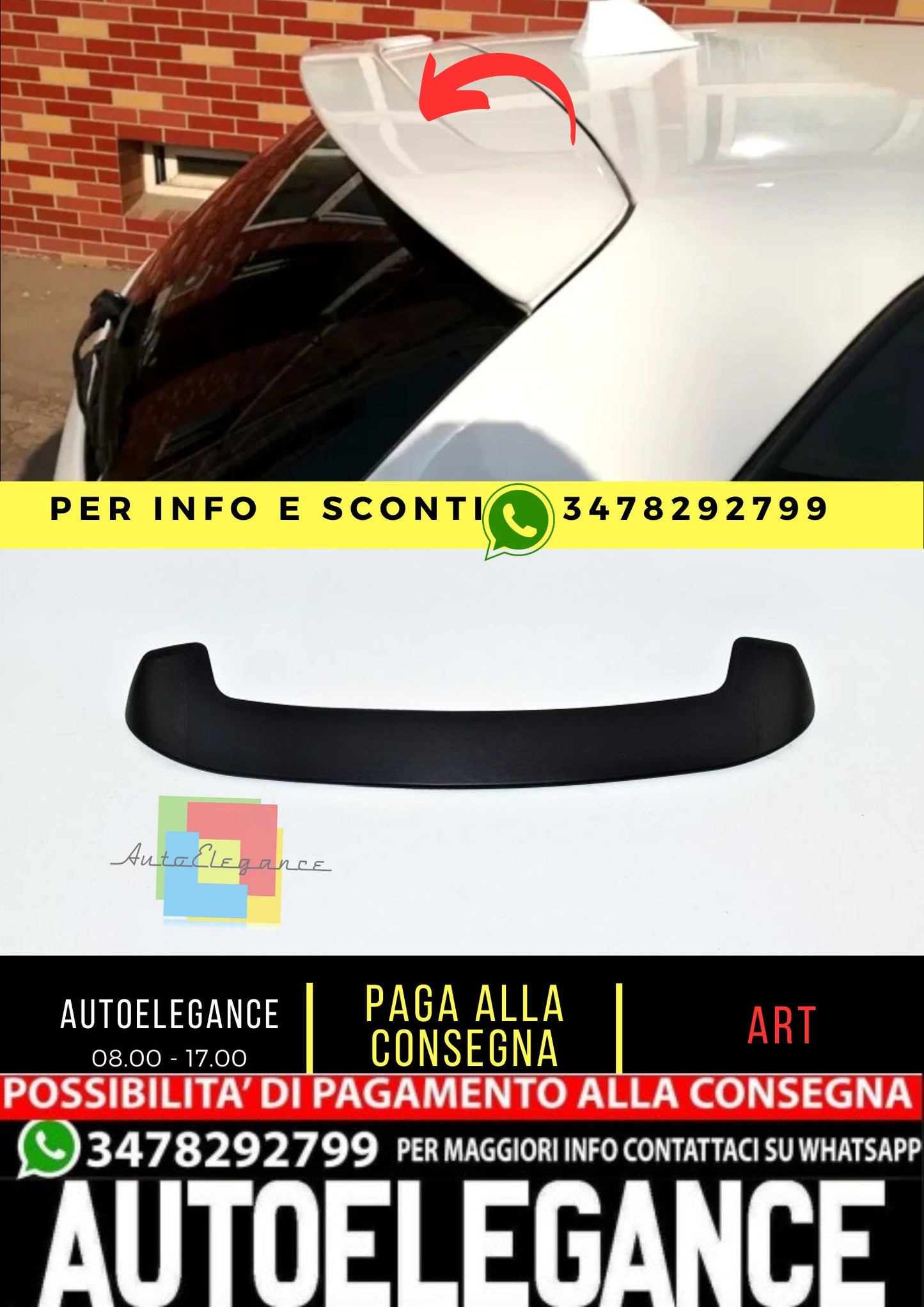 💎 SPOILER adatto per VW Polo MK5 2009-2017