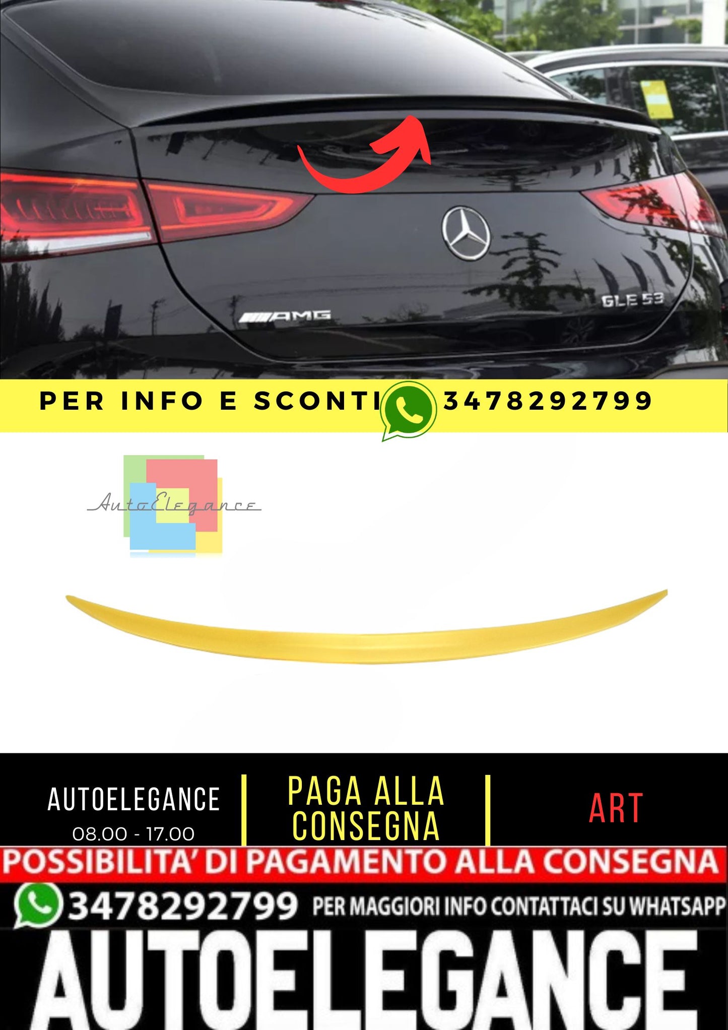 💎 SPOILER adatto per Mercedes GLE AMG coupe C167 2019+