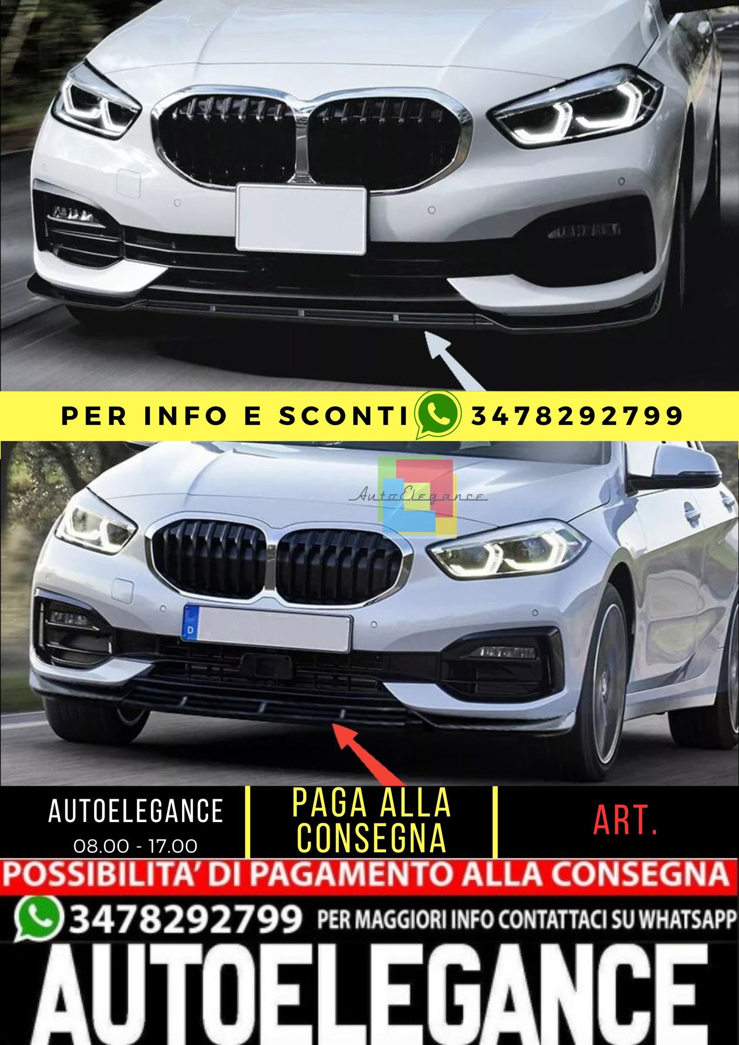 Splitter Adatto per  BMW serie 1 F40 F41