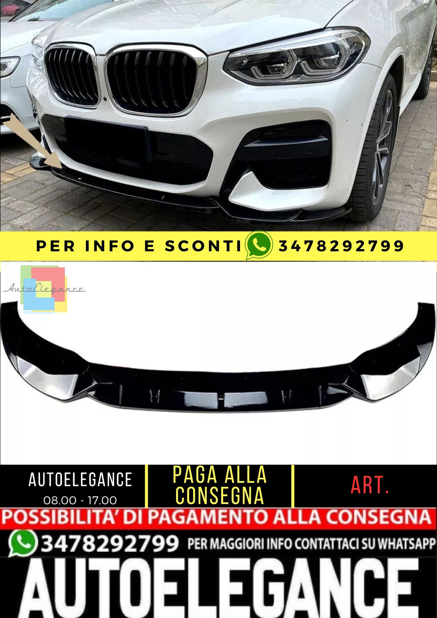 ❤️Splitter Adatto per BMW X3 G01 X4 G02❤️