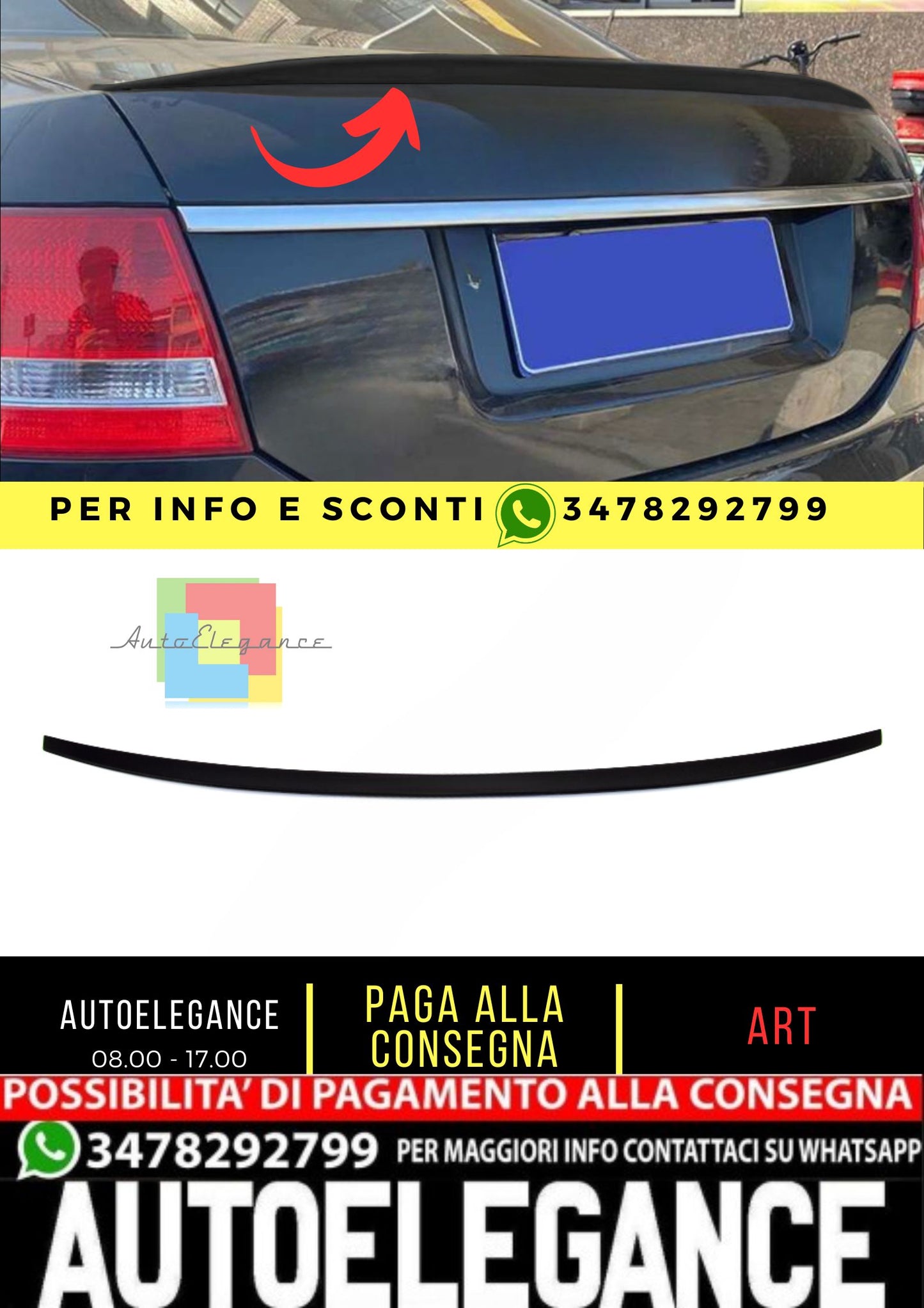 💎 SPOILER adatto per AUDI A6 C6 2004-2011 SEDAN