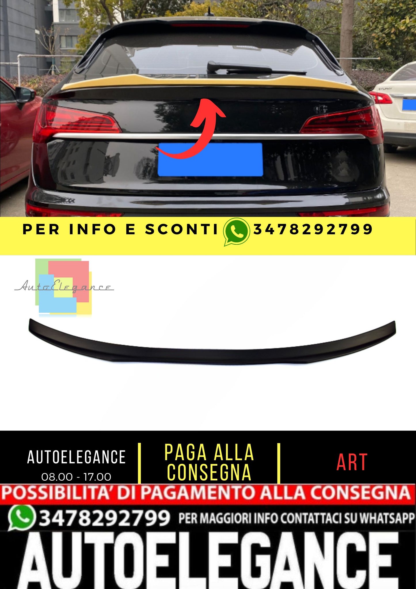 💎 SPOILER adatto per AUDI Q5 Sportback 2020+