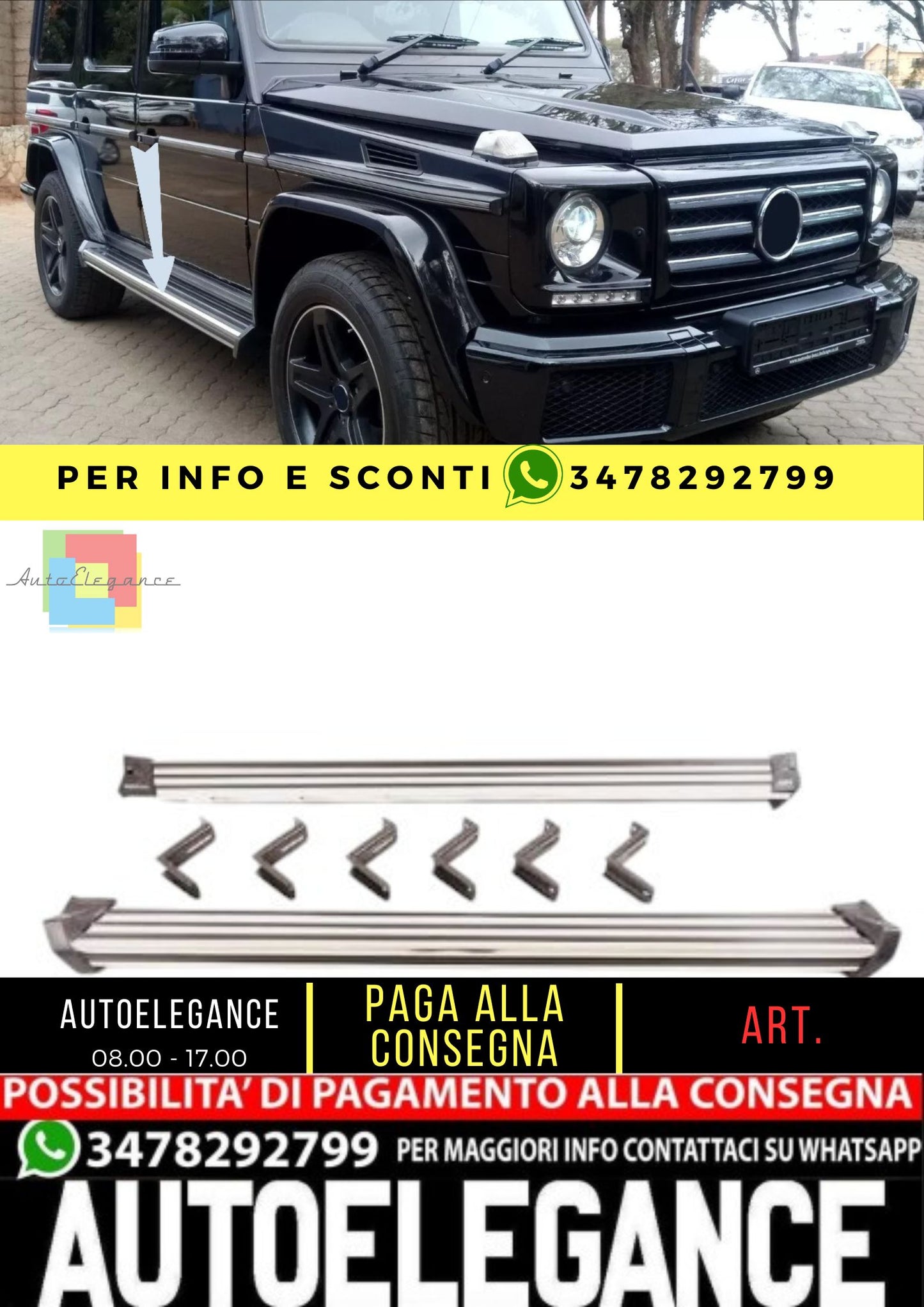 ☀️Pedane adatto per  Mercedes W463 G 1990-2018☀️