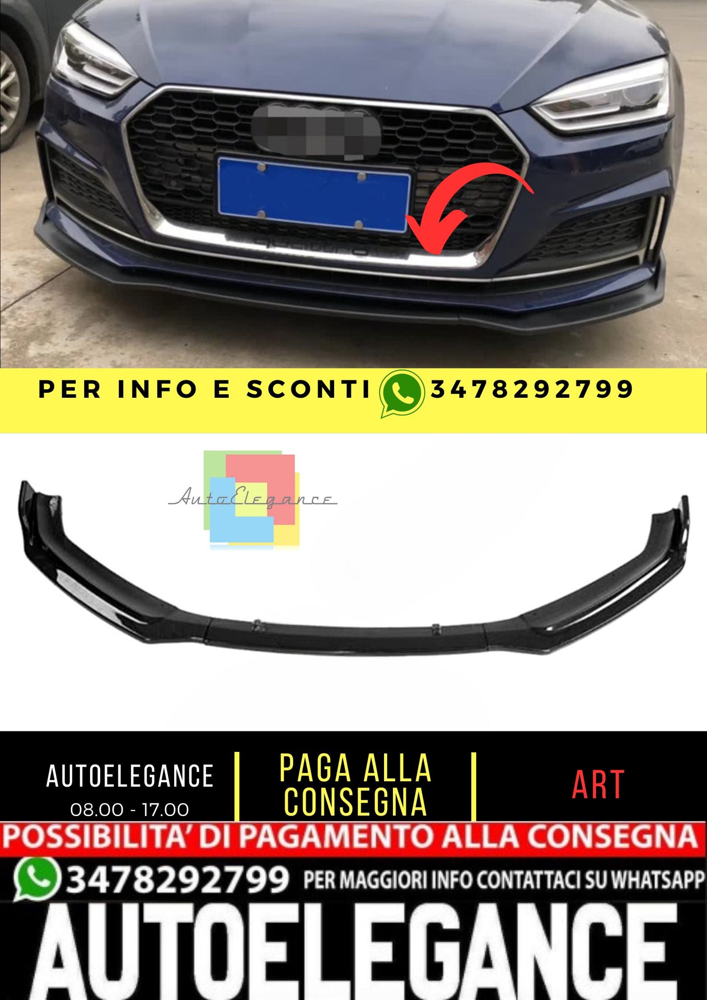 💎SPOILER adatto per Audi A5 F5 2016-2019 Sportback Coupe Cabrio