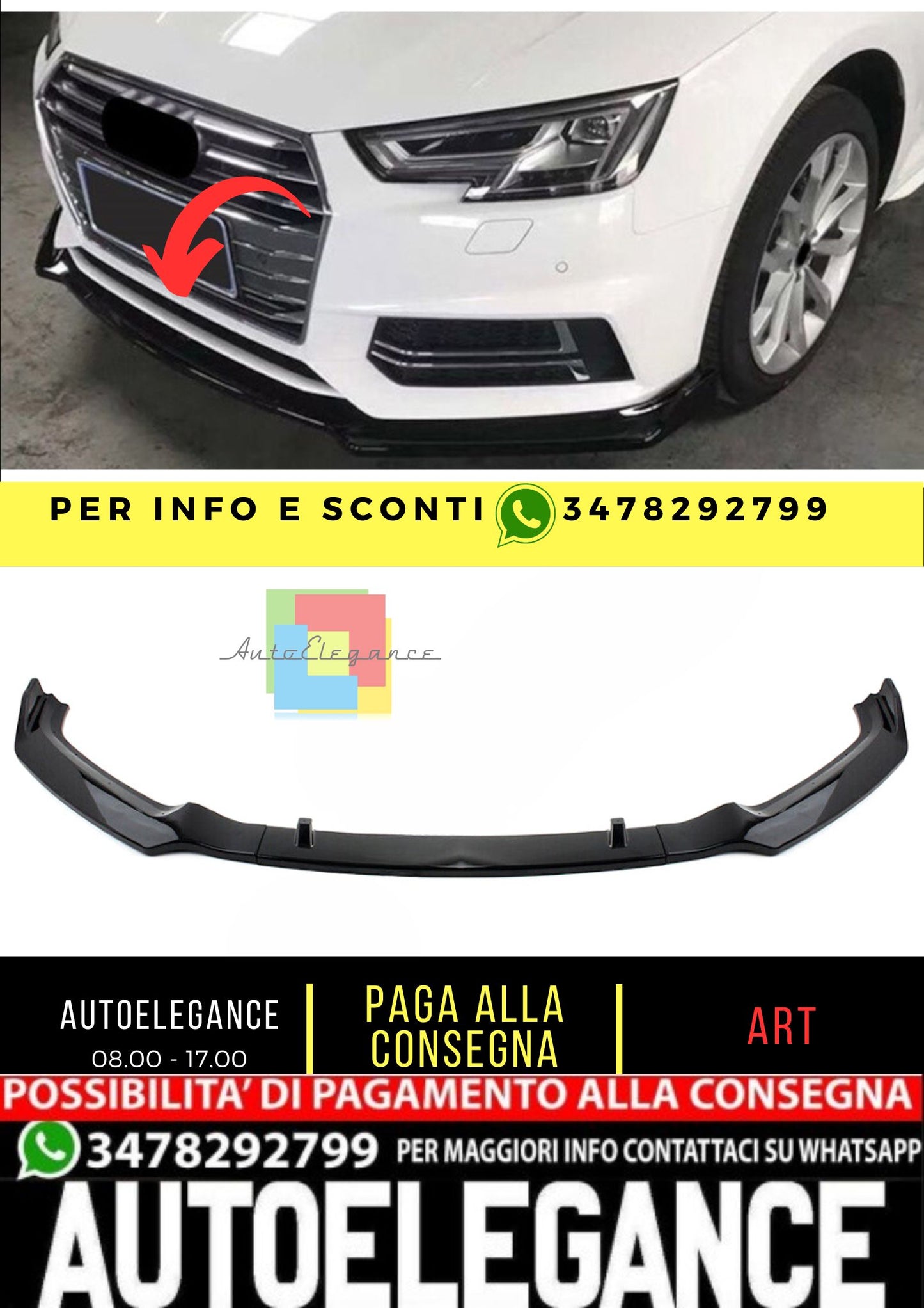 💎SPOILER adatto per Audi A4 B9 2015+ Sedan