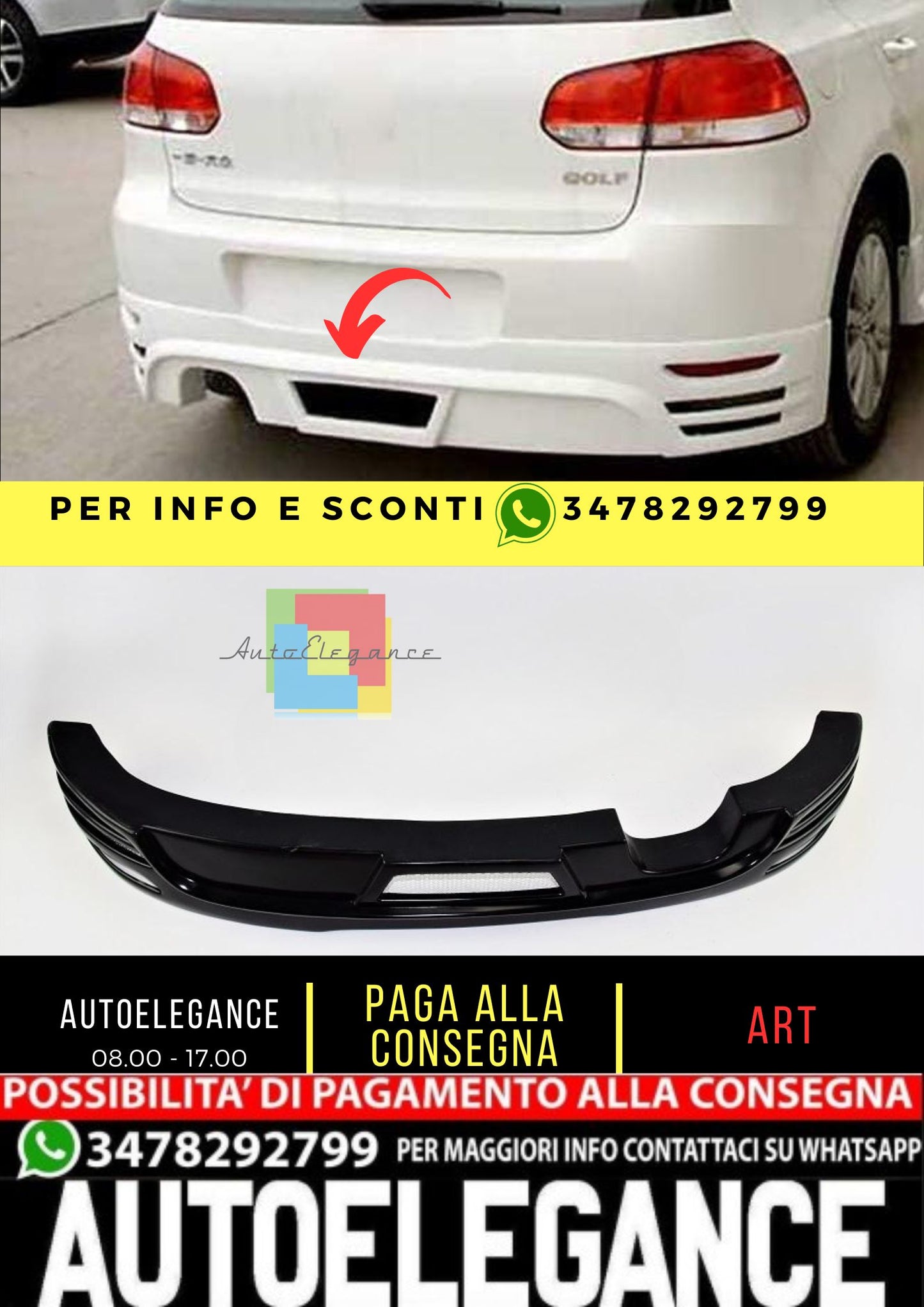 💎DIFFUSORI adatto per VW Golf 6 2008-2015