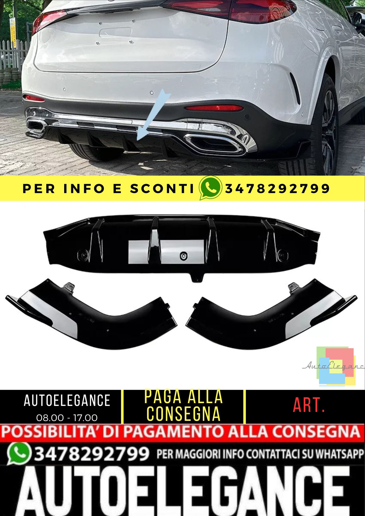 🔥Diffusore Adatto per Mercedes GLC X254 C254🔥