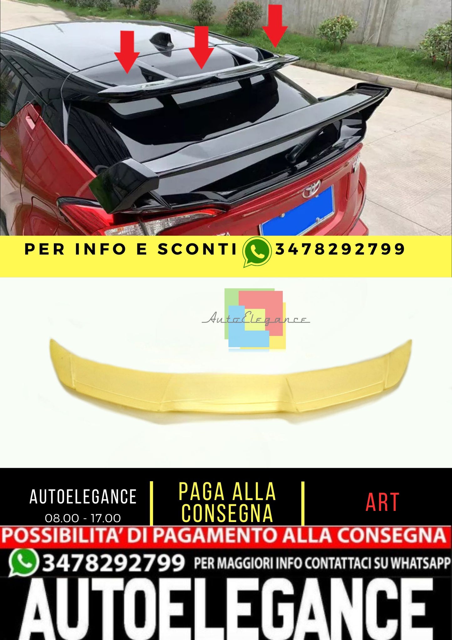 💎SPOILER adatto per Toyota CHR 2016-2023