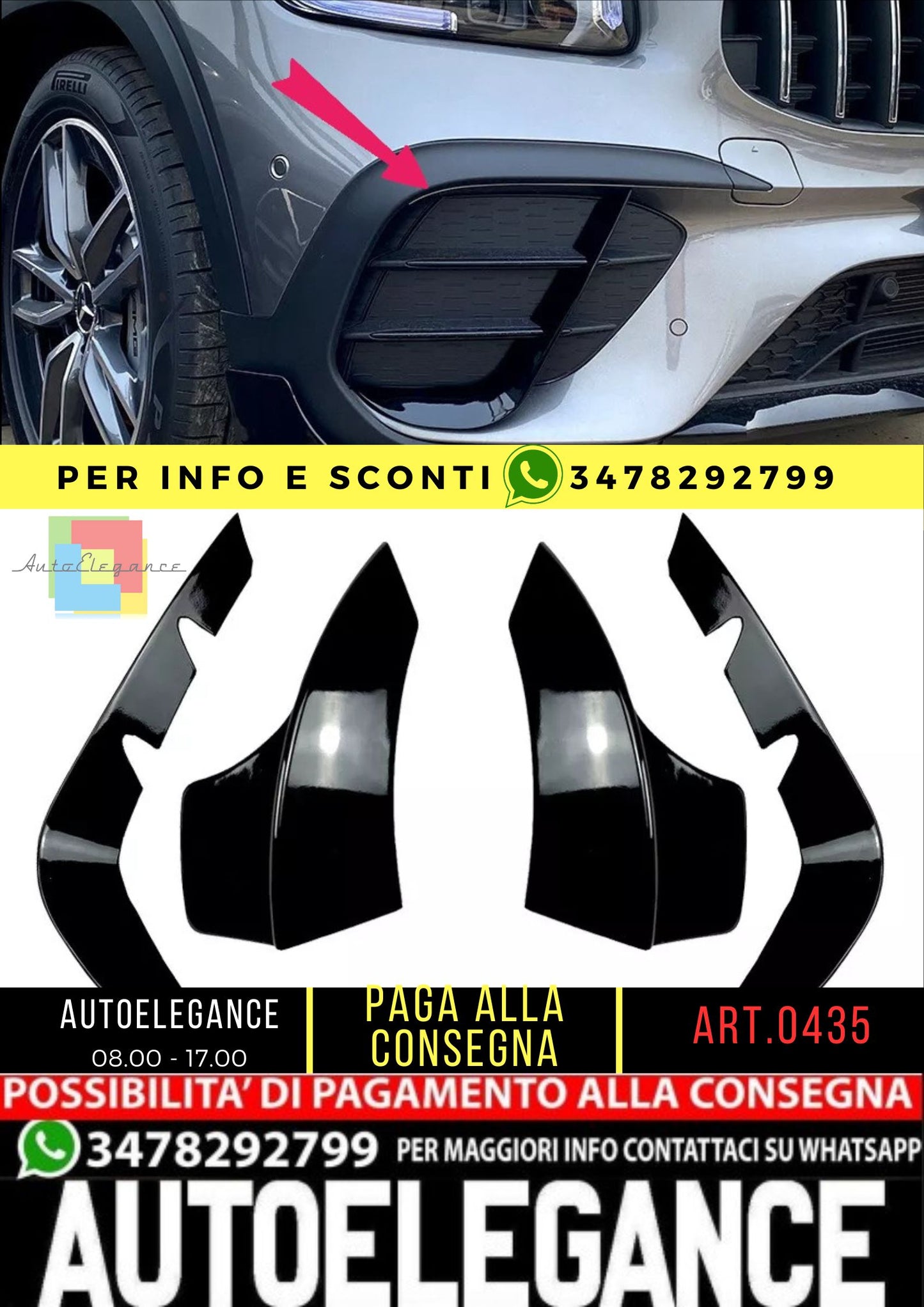 😎Aero Flaps Adatto per ADATTO PER MERCEDES X247 GLB AMG😎