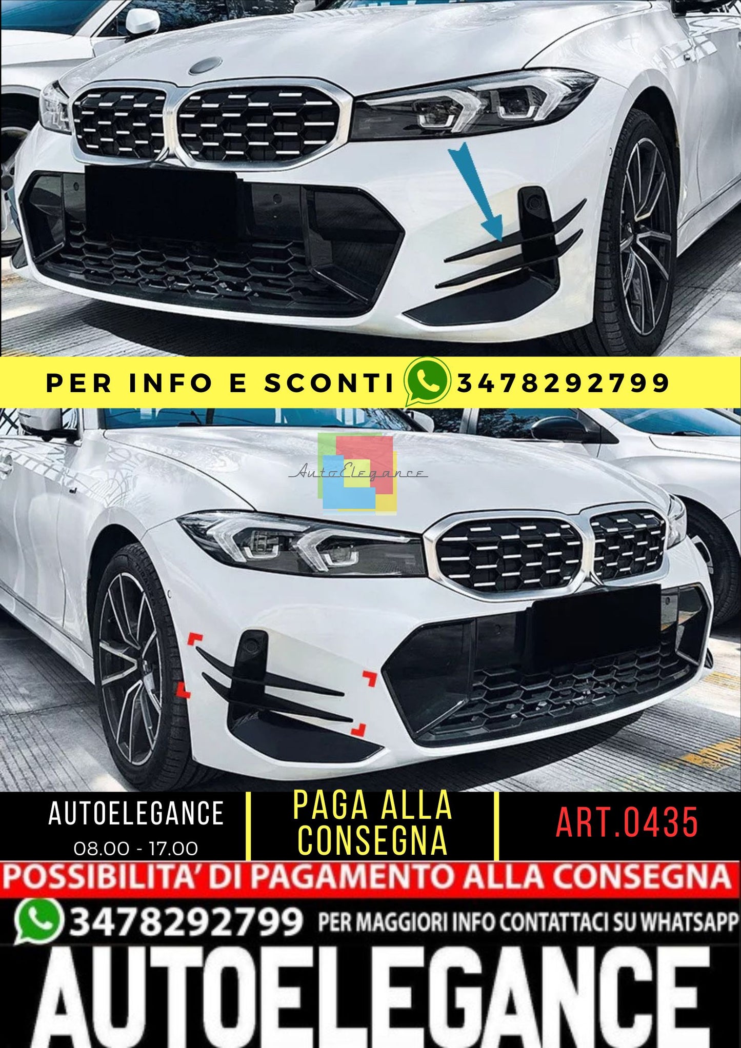 😍Aero Flaps Adatto perBMW G20 G21 LCI😍