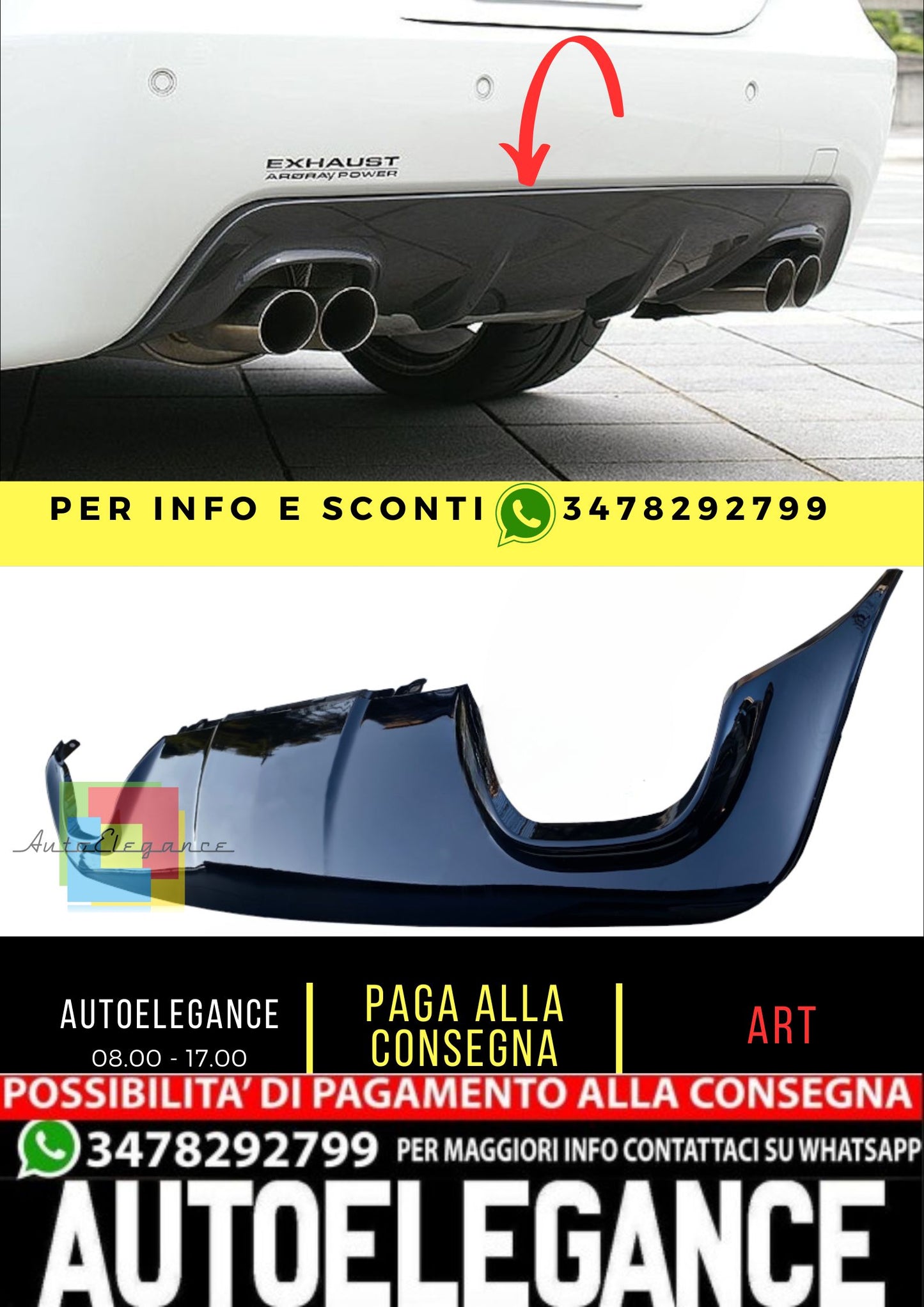 💎DIFFUSORI adatto per BMW 5 E60 E61 SEDAN TOURING 2003-2010