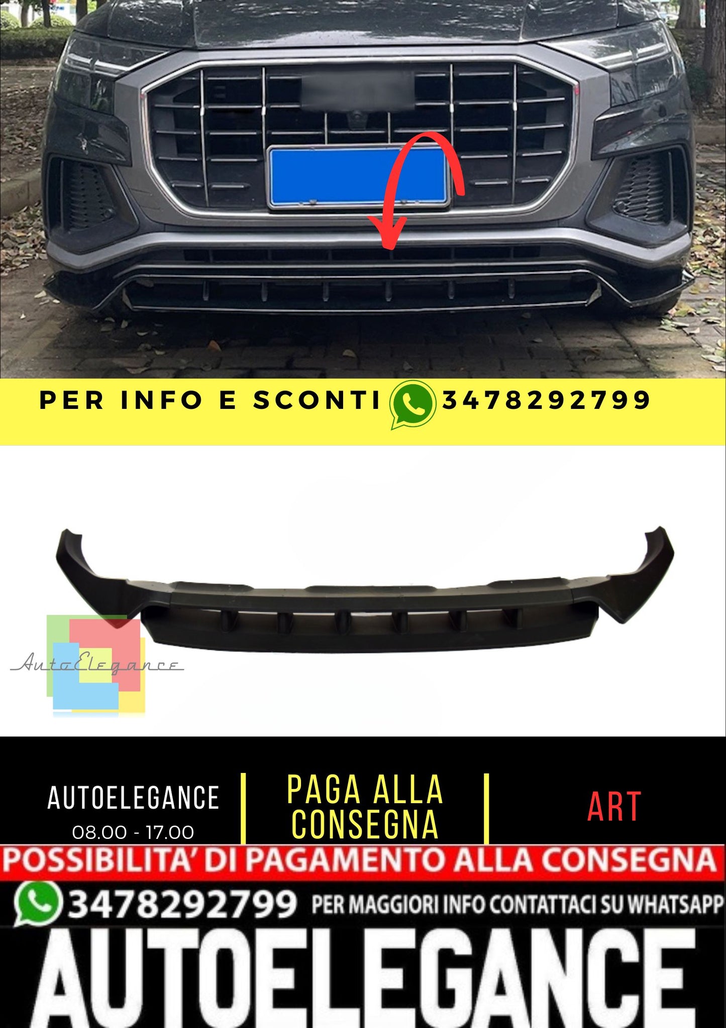 💎SPOILER adatto per Audi SQ8 2018-2024 S-line