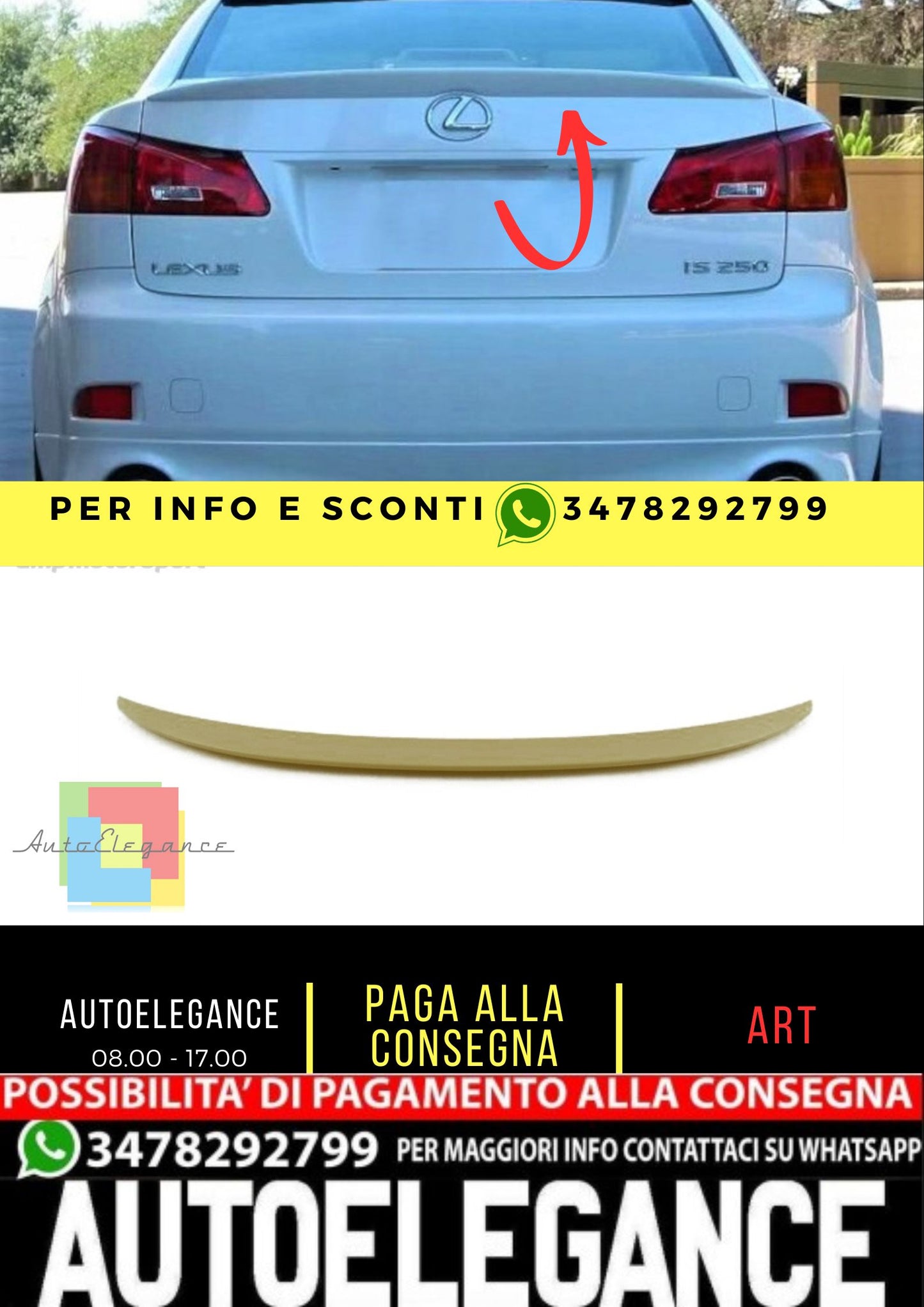 💎SPOILER adatto per Lexus IS II 2009-2013