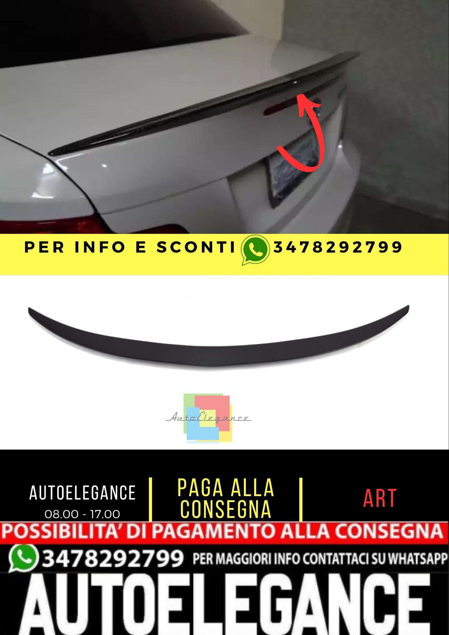 💎SPOILER adatto per BMW 1 E82 E88 2007-2011 Coupe Cabrio