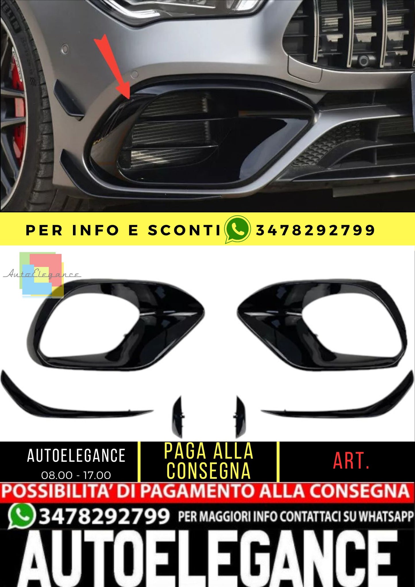 💥AERO FLAPS ADATTO PER  MERCEDES C118 CLASSE CLA  💥