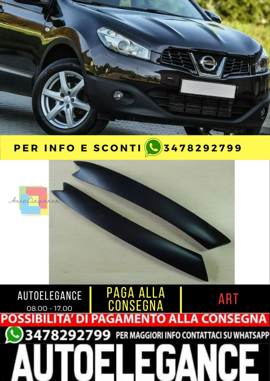 Sopracciglia per NISSAN QASHQAI Restyling 2010-2013 ABS Plastica palpebre fari