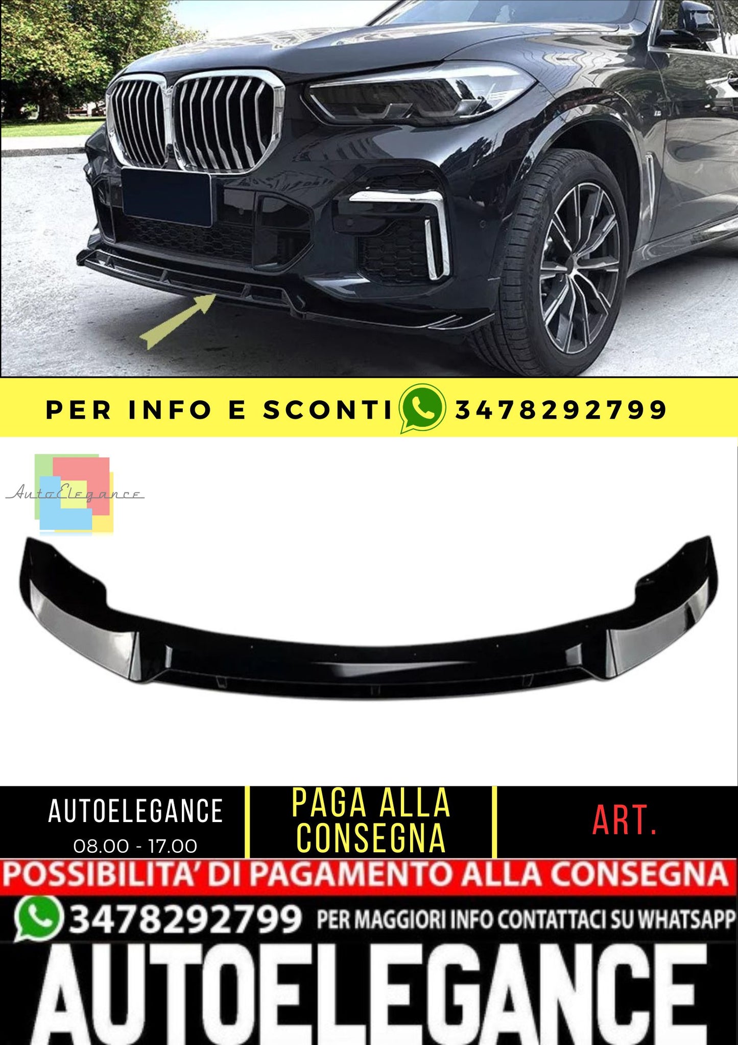 🔥Splitter Adatto per BMW X5 G05 (pre-LCI) 🔥