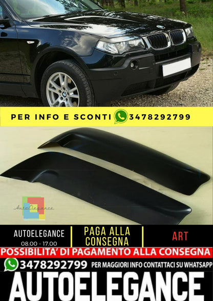 Sopracciglia per BMW X3 E83 2004-2010 ABS Plastica palpebre fari