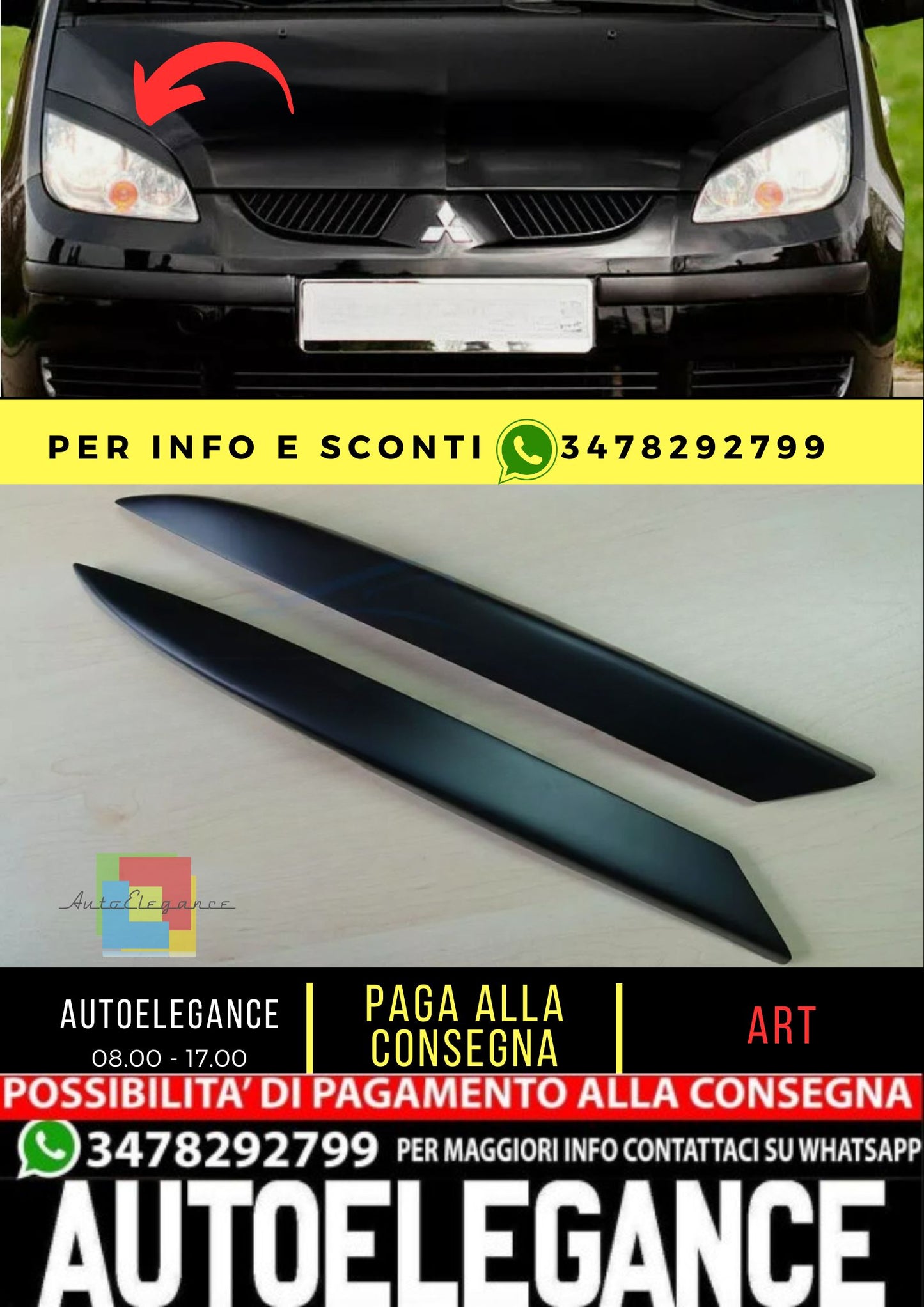 Sopracciglia per MITSUBISHI COLT CZC/CZ3, Z30