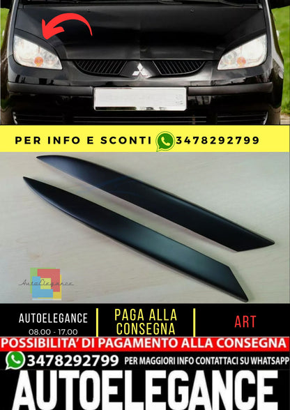 Sopracciglia per MITSUBISHI COLT CZC/CZ3, Z30 headlight eyelids lids ABS Plast