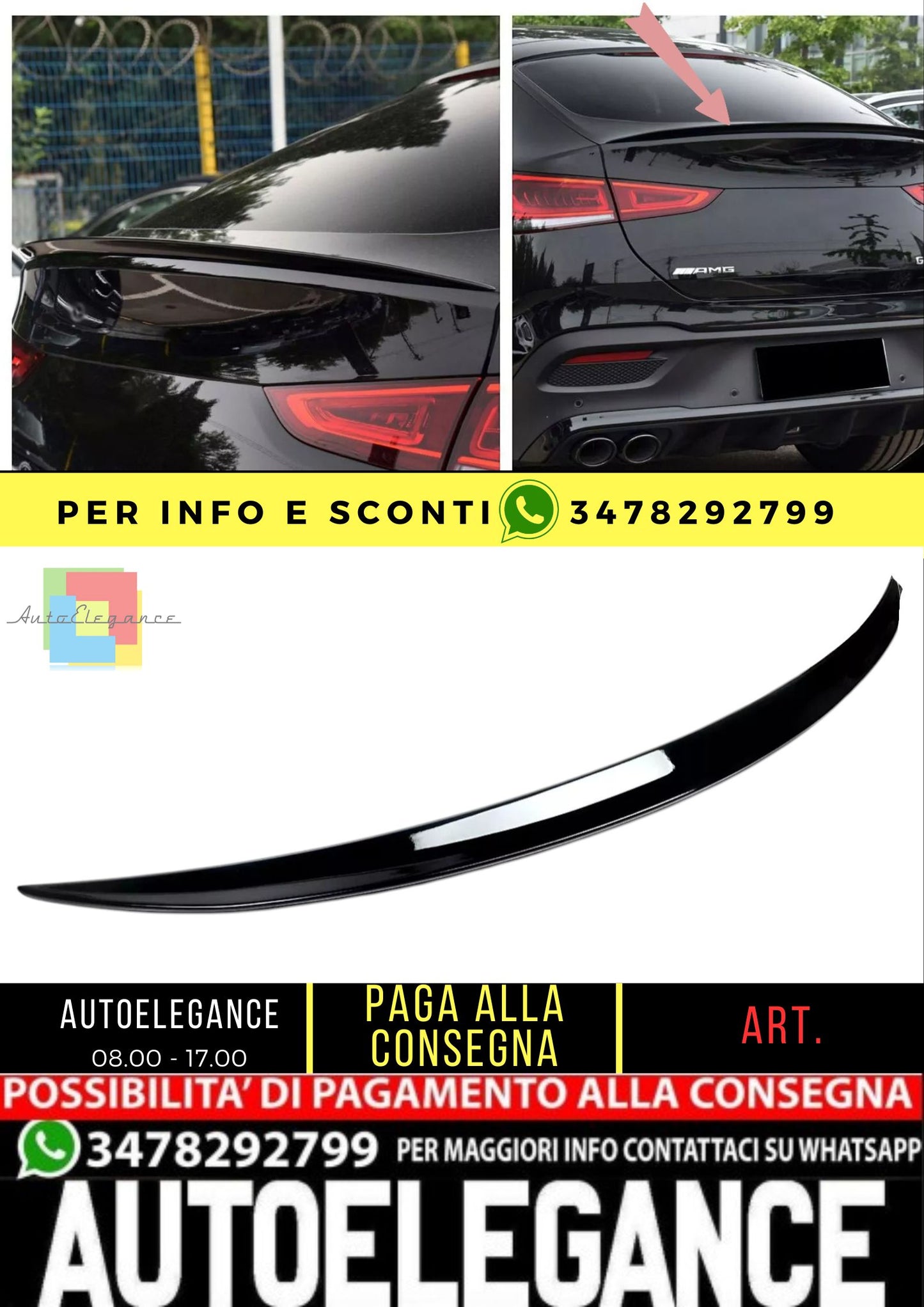 ⭐SPOILER ADATTO PER  MERCEDES C167 GLE COUPÉ⭐