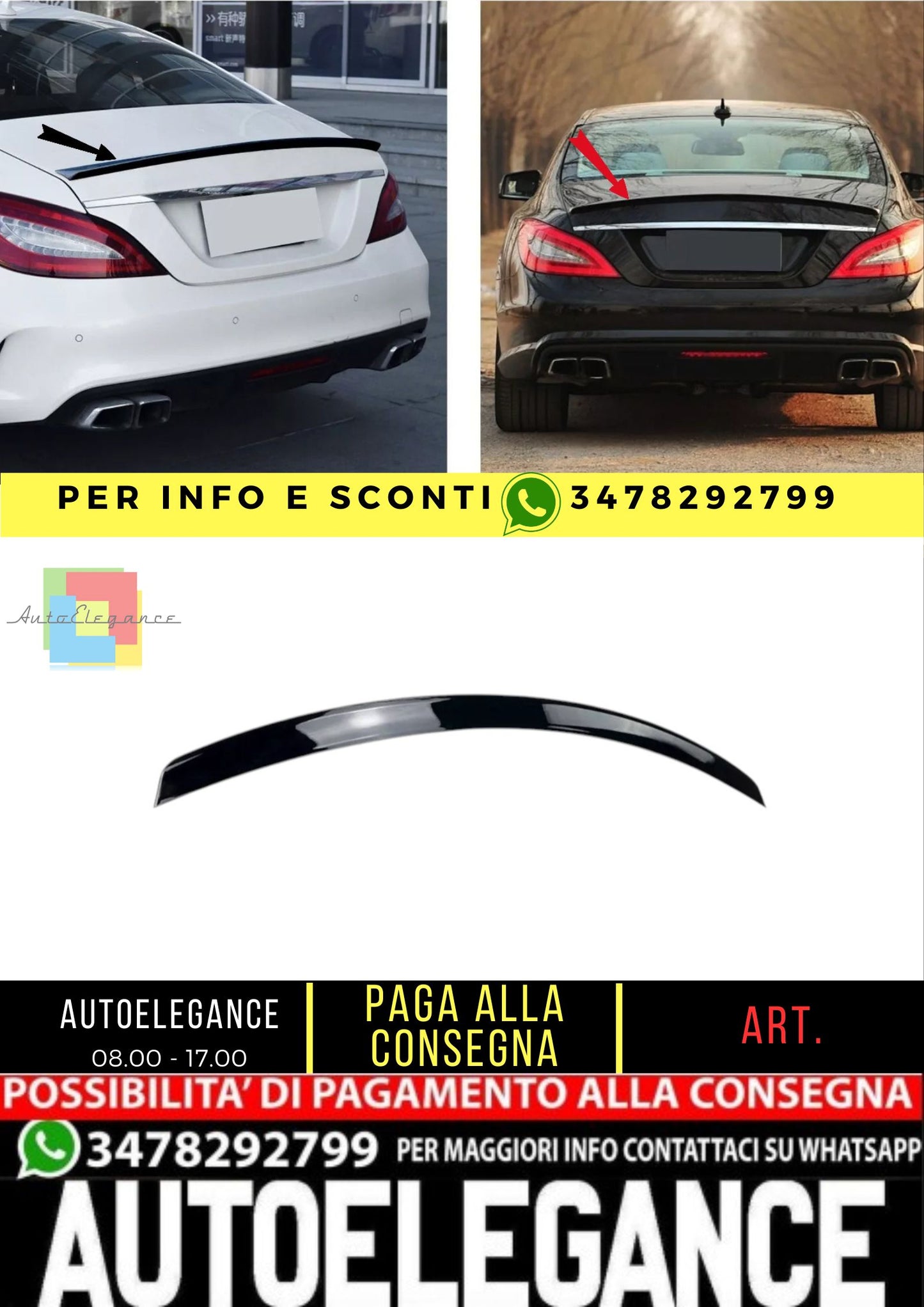 ⭐SPOILER ADATTO PER MERCEDES C218 CLS Coupé ⭐