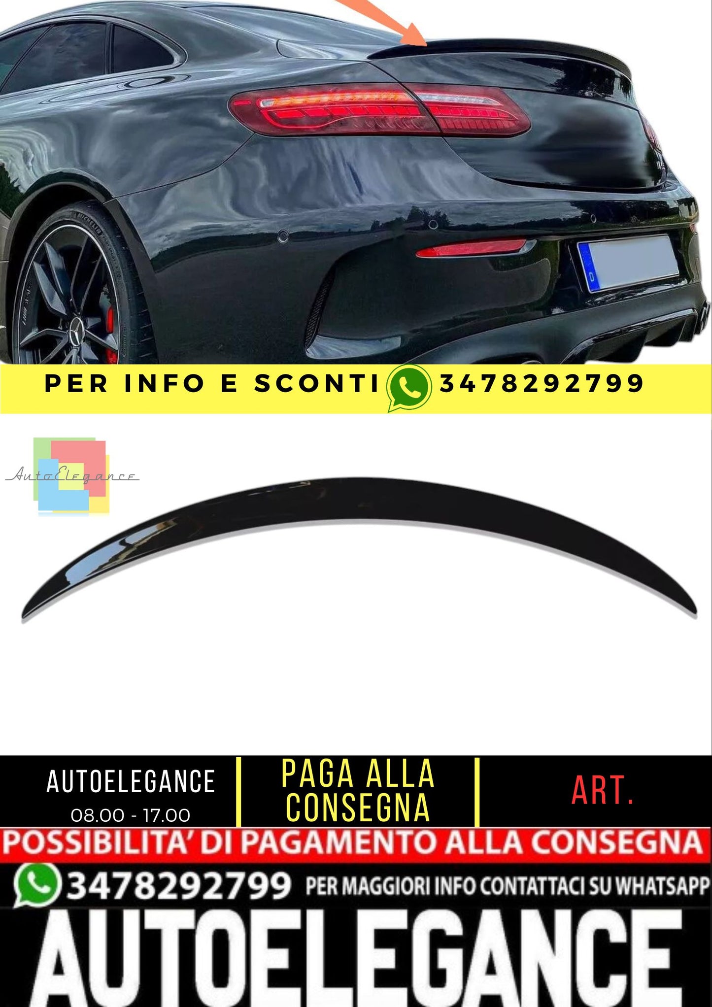 ⭐SPOILER ADATTO PER Mercedes C238 Classe E Coupé 2016 ⭐