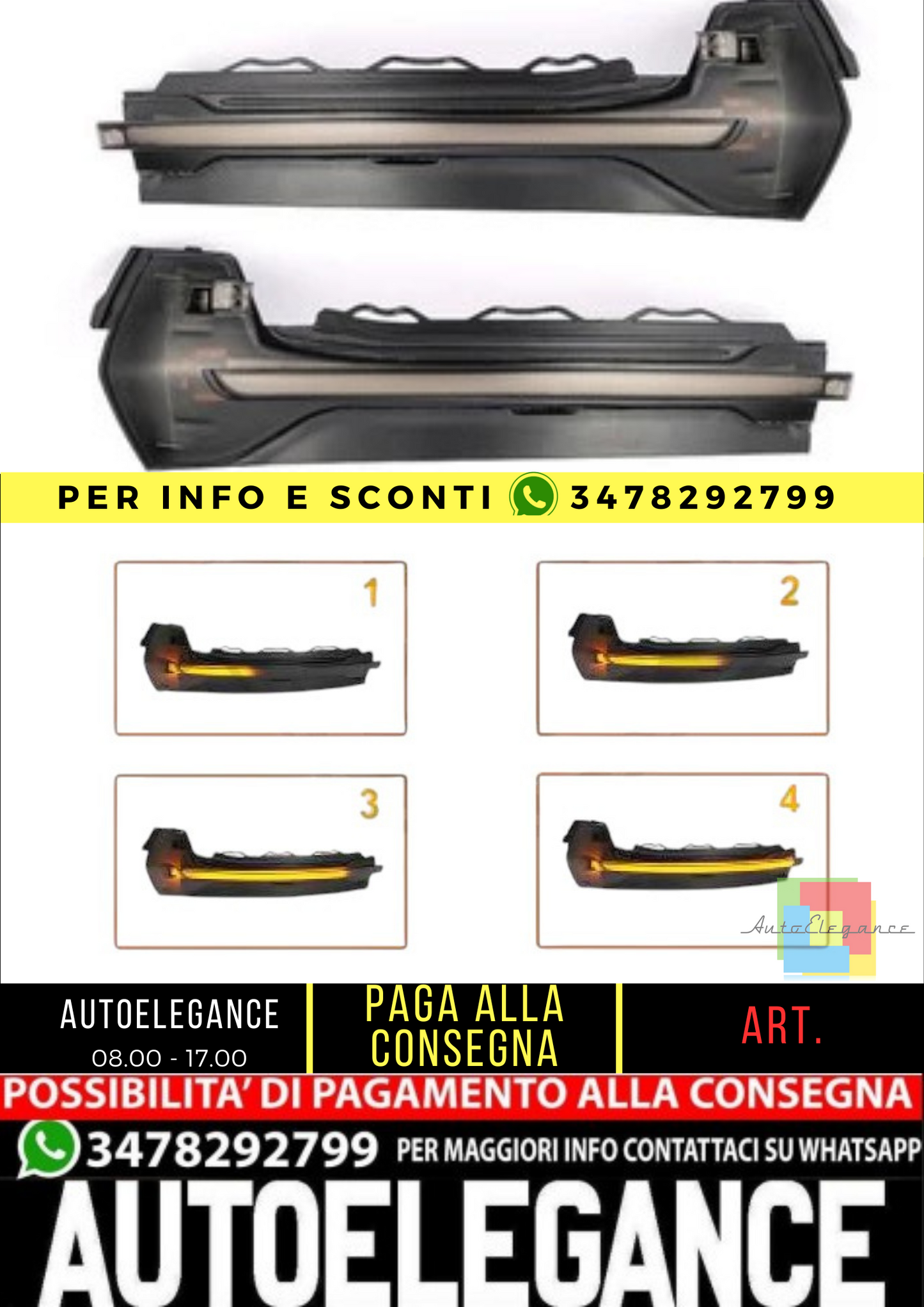 💥INDICATORE DIREZIONE FARI ADATTI PER AUDI A3 8V 2012-2020💥