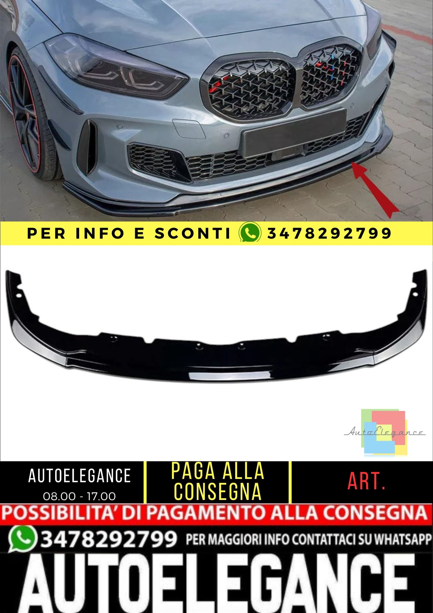 Splitter Adatto per BMW Serie 1 F40 F41