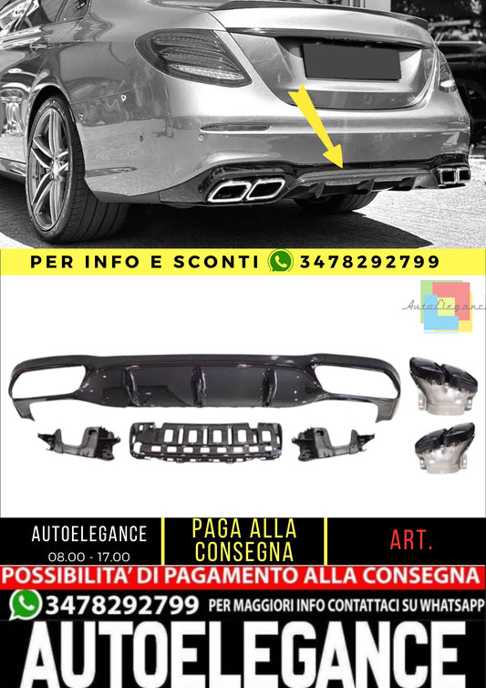✨DIFFUSORE + PEZZI DI SCARICO ADATTO Per Mercedes W213 Classe E ✨