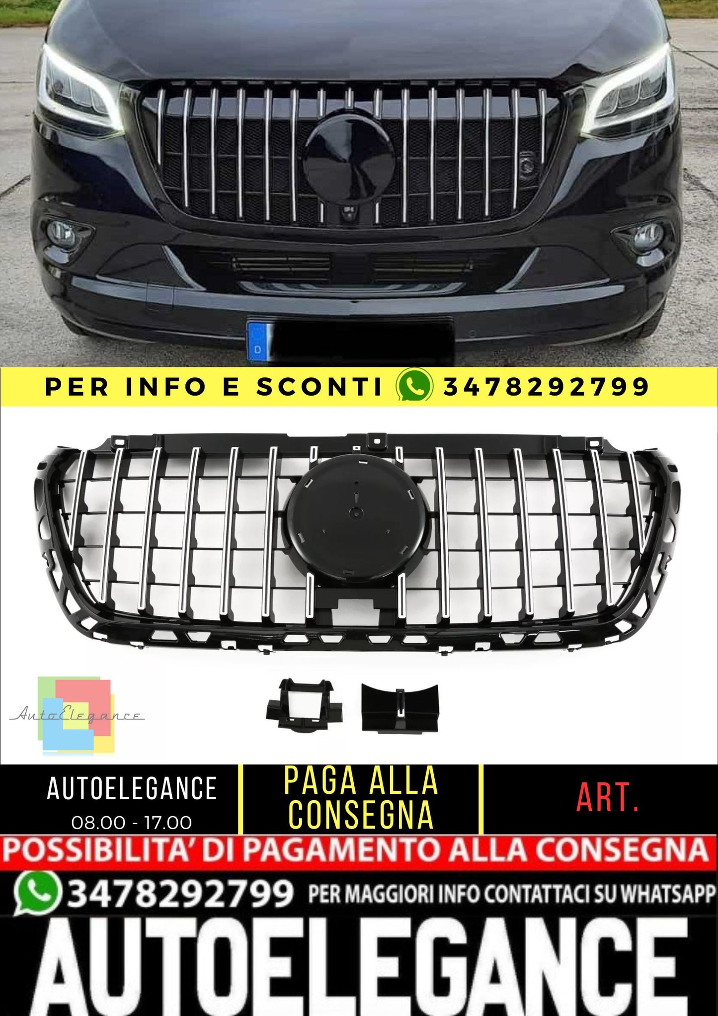 🤩Griglia Adatto Per  Mercedes W907 W910 SPRINTER 🤩
