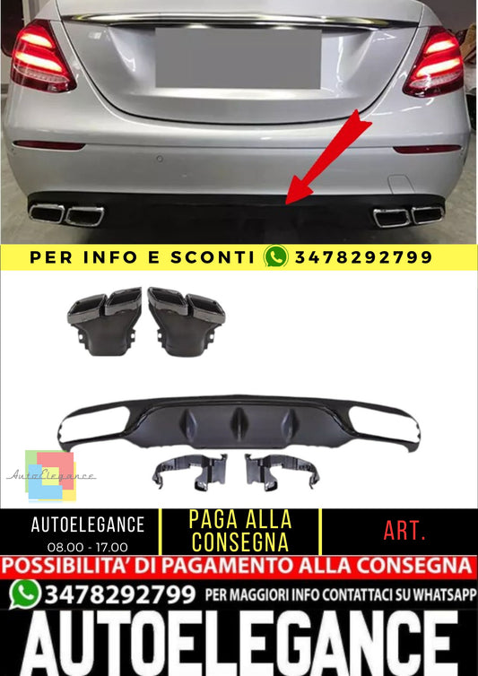 🤩Diffusore+ Terminali Di Scarico Adatto Per  Mercedes W213 Classe E🤩
