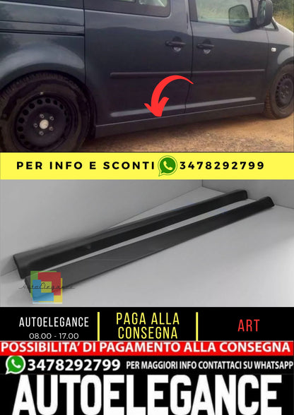 Spoiler Minigonne Laterali per VW CADDY 2K 03-15 ABS Plastica " R32 " - guardi