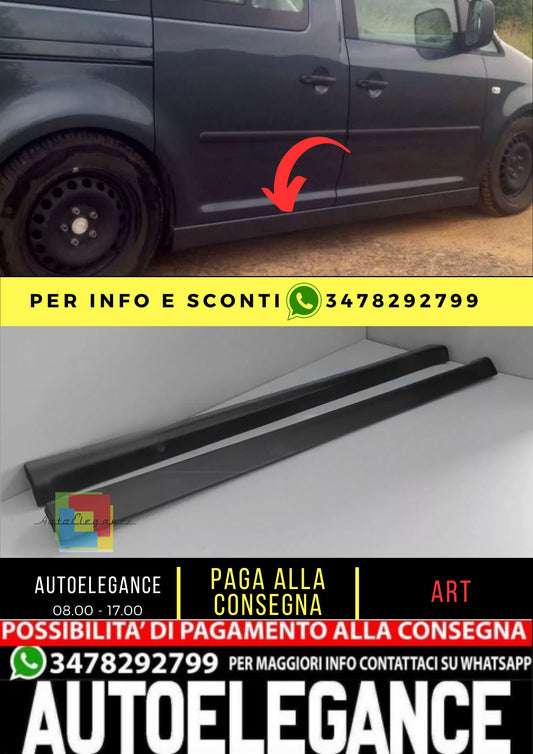 Spoiler Minigonne Laterali per VW CADDY 2K 03-15 ABS Plastica " R32 " - guardi