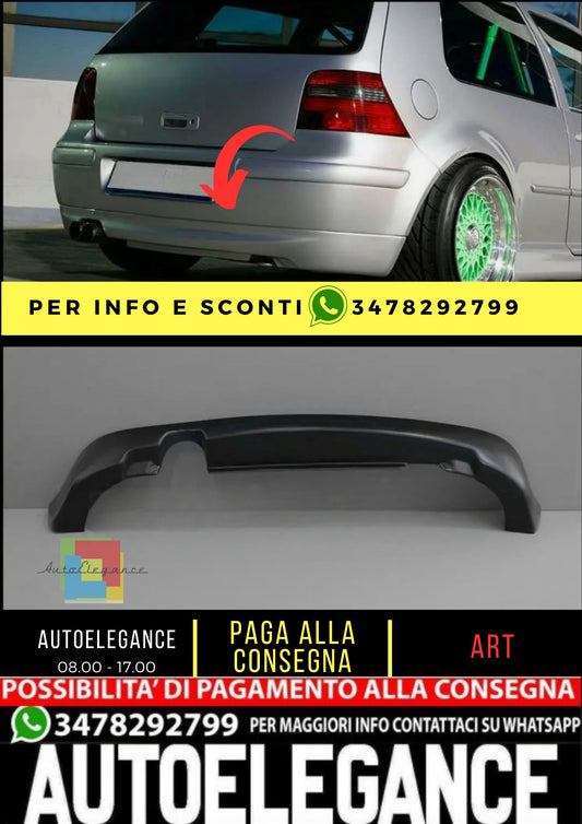 Spoiler posteriore sotto paraurti per VW GOLF 4 ABS Plastica Ottica GTI 25