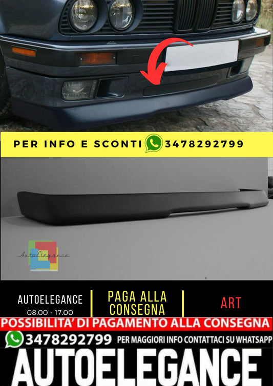Spoiler anteriore sotto paraurti per BMW 3 E30 82-94 ABS Plastica