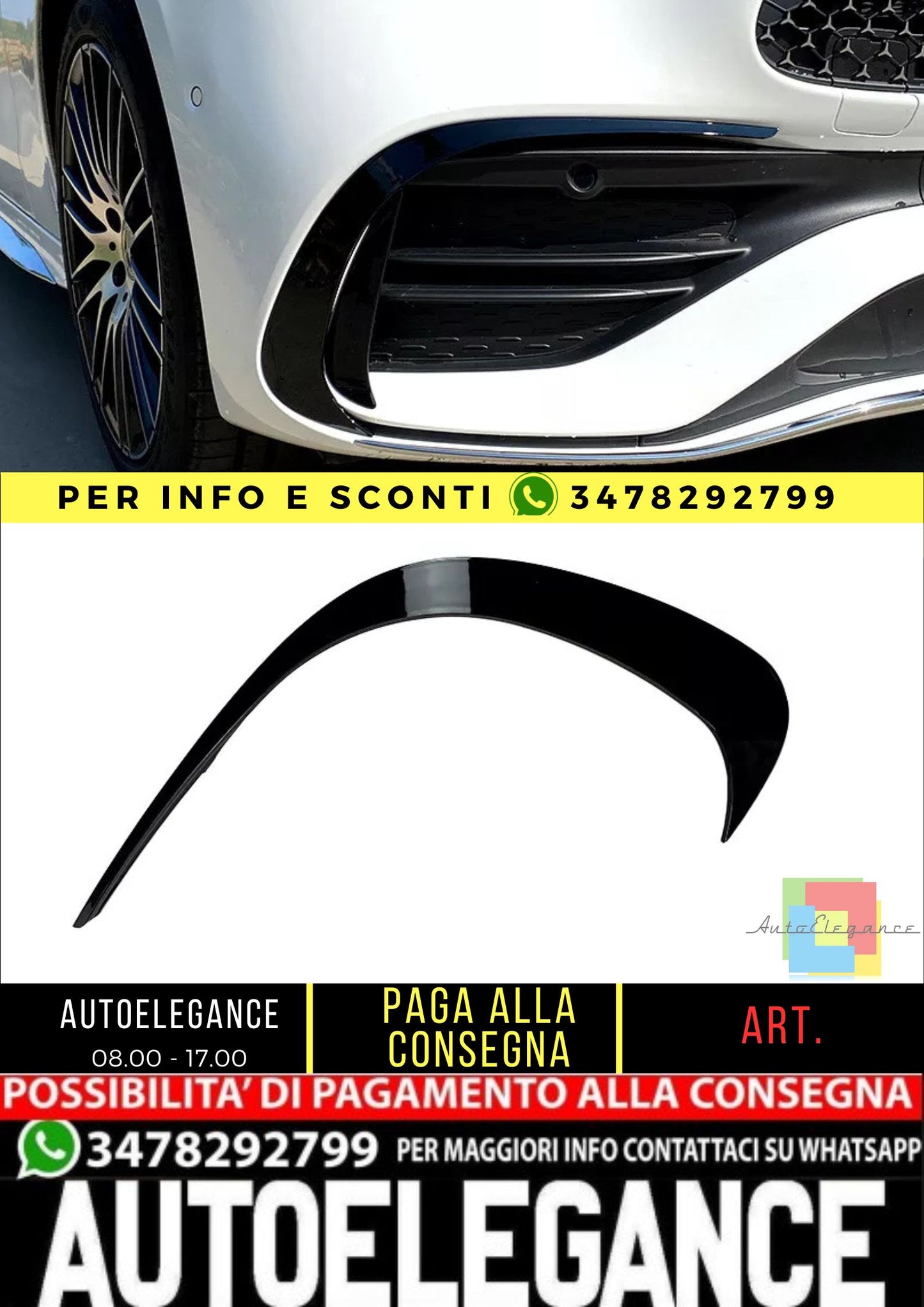 Aero Flaps ADATTO PER MERCEDES W206 S206 C AMG LINE