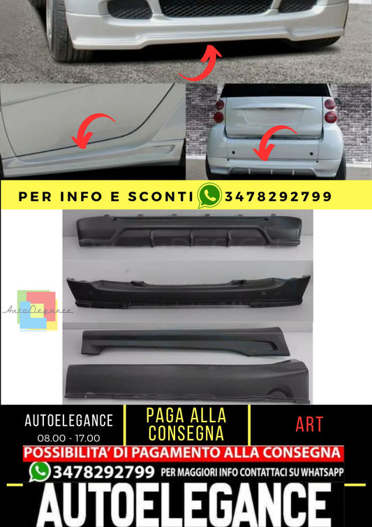Spoiler Body Kit SMART FORTWO 451 ABS Plastic 