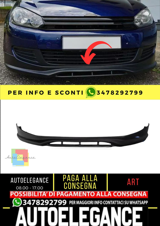 Spoiler anteriore sotto paraurti per VW GOLF 6 VI ABS Plastica