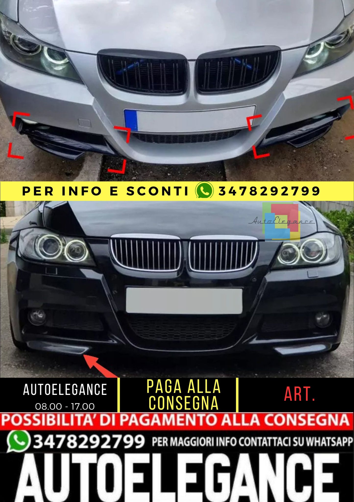 ✨Aero Flaps Adatto per Adatto per BMW Serie 3 E90 E91 pre-LCI ✨