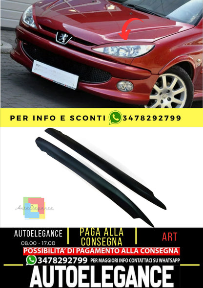 Coprifari per PEUGEOT 206 1998-2006 Plastica ABS, NUOVI