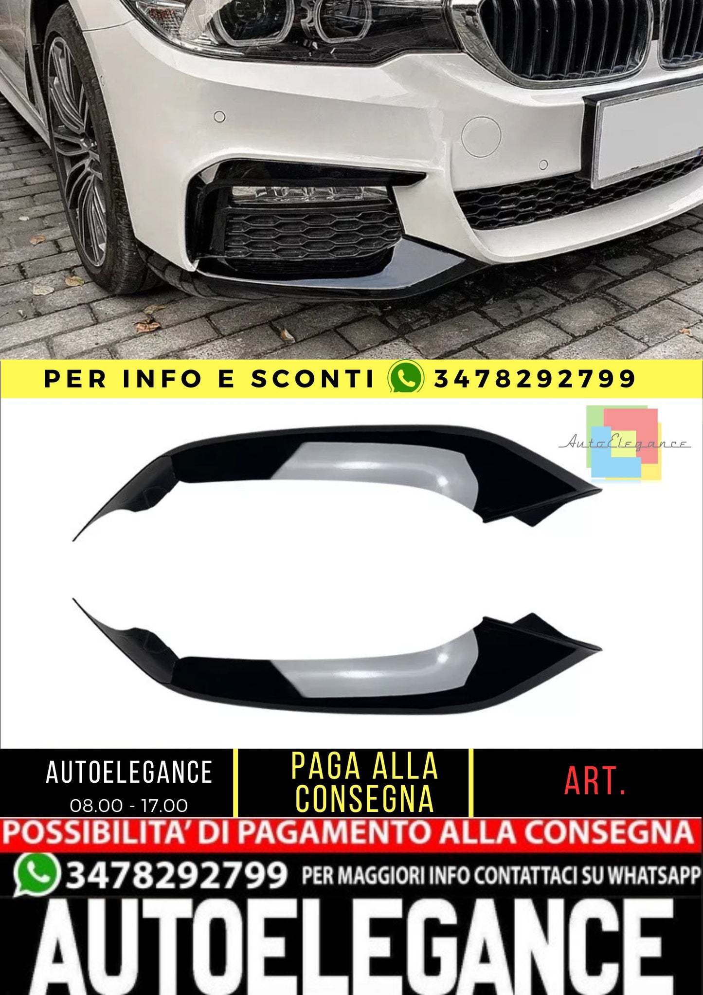 ✨Splitter Adatto per BMW Serie 5 G30 G31 pre-LCI   ✨